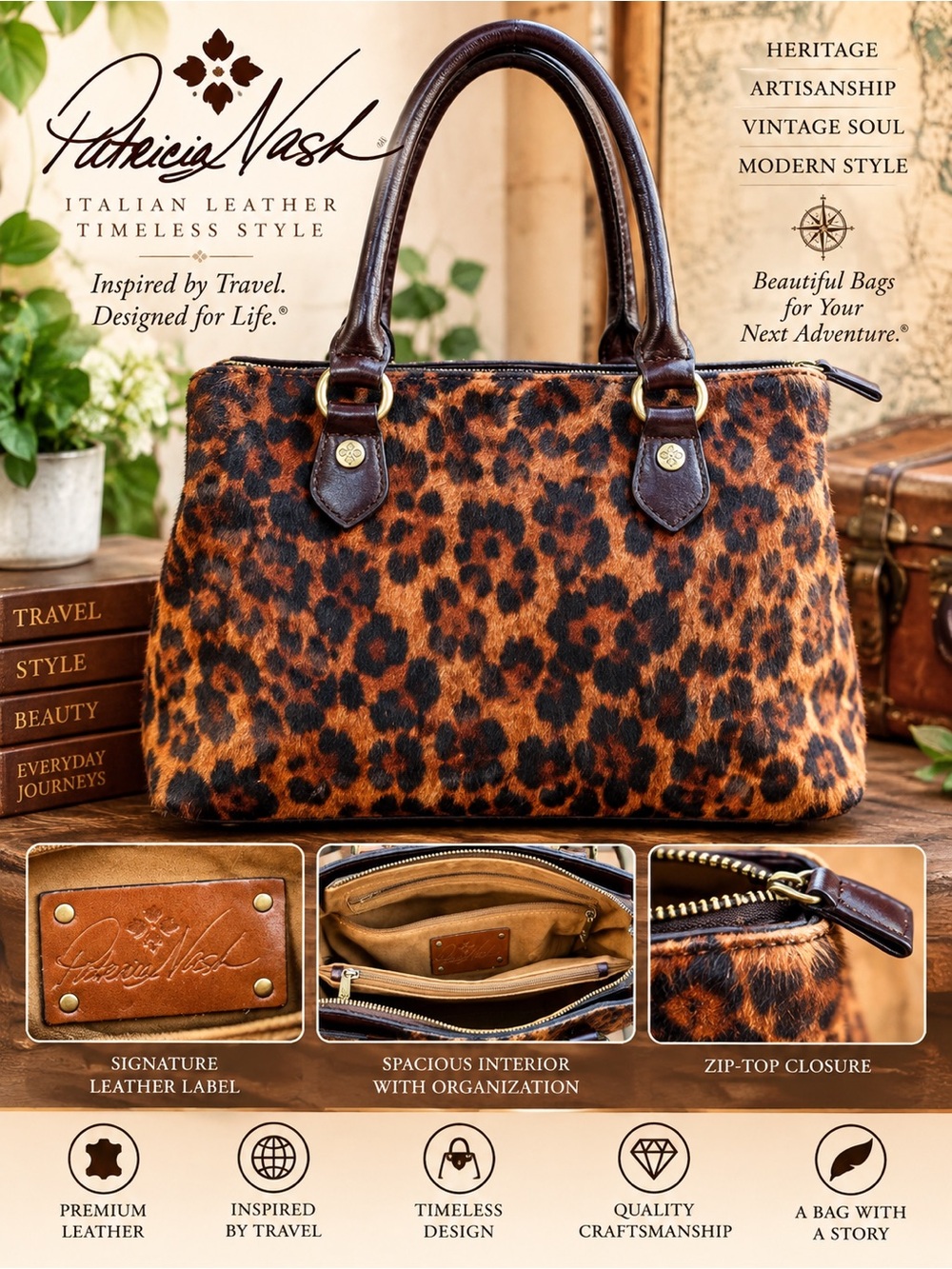 Patricia Nash Leopard Print Tote